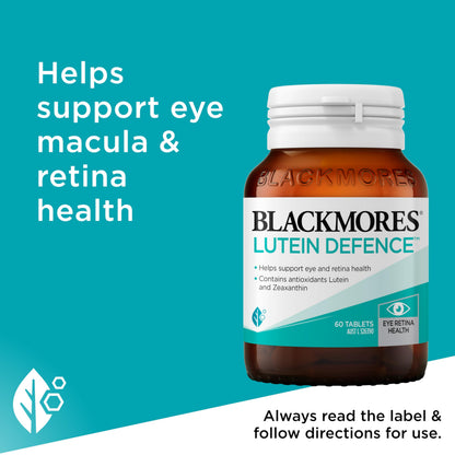 Blackmores Lutein Defence 60 Tablets – Supports Macula Health | Made in Australia