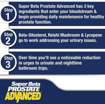 Super Beta Prostate Advanced Prostate Supplement for Men – Beta Sitosterol (Not Saw Palmetto) – 60 Caplets