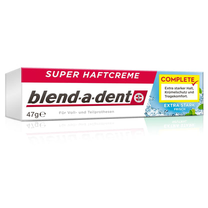 Blend-a-dent Complete Extra Strong Fresh Super Adhesive Cream 47g - Strong Hold for Dentures