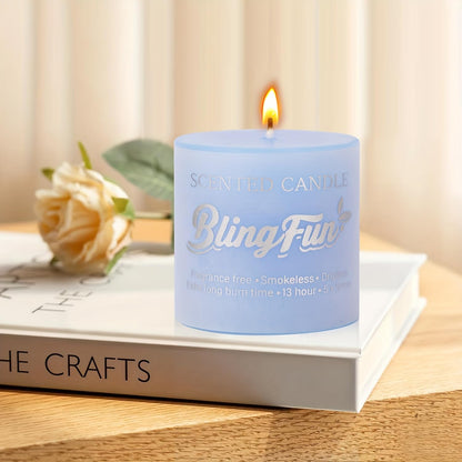 Blingfun 4-Piece Flower Scented Candle Gift Set | 3.2oz Natural Soy Wax, Long-Lasting Fragrance