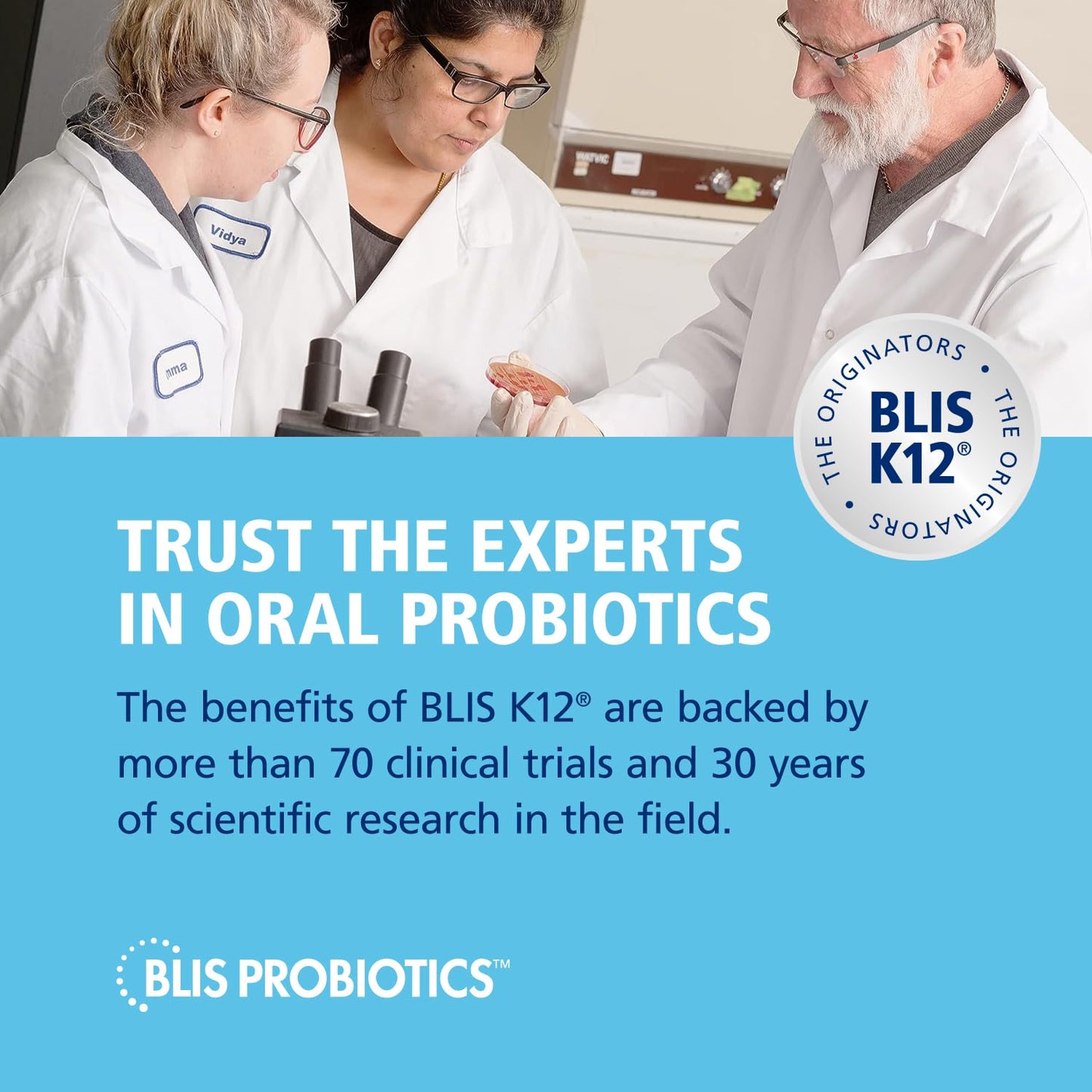 BLIS ThroatHealth K12 Probiotics - Immune & Throat Support, Vanilla, 60 Lozenges, 2.5B CFU
