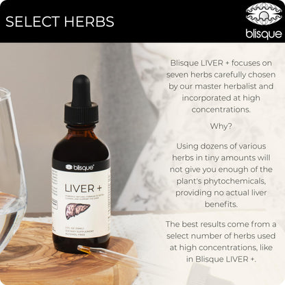Blisque Liver Complex – Detox, Cleanse & Repair the Liver | Doctor-Approved | Milk Thistle & Dandelion Root | 2 oz | 59 Servings