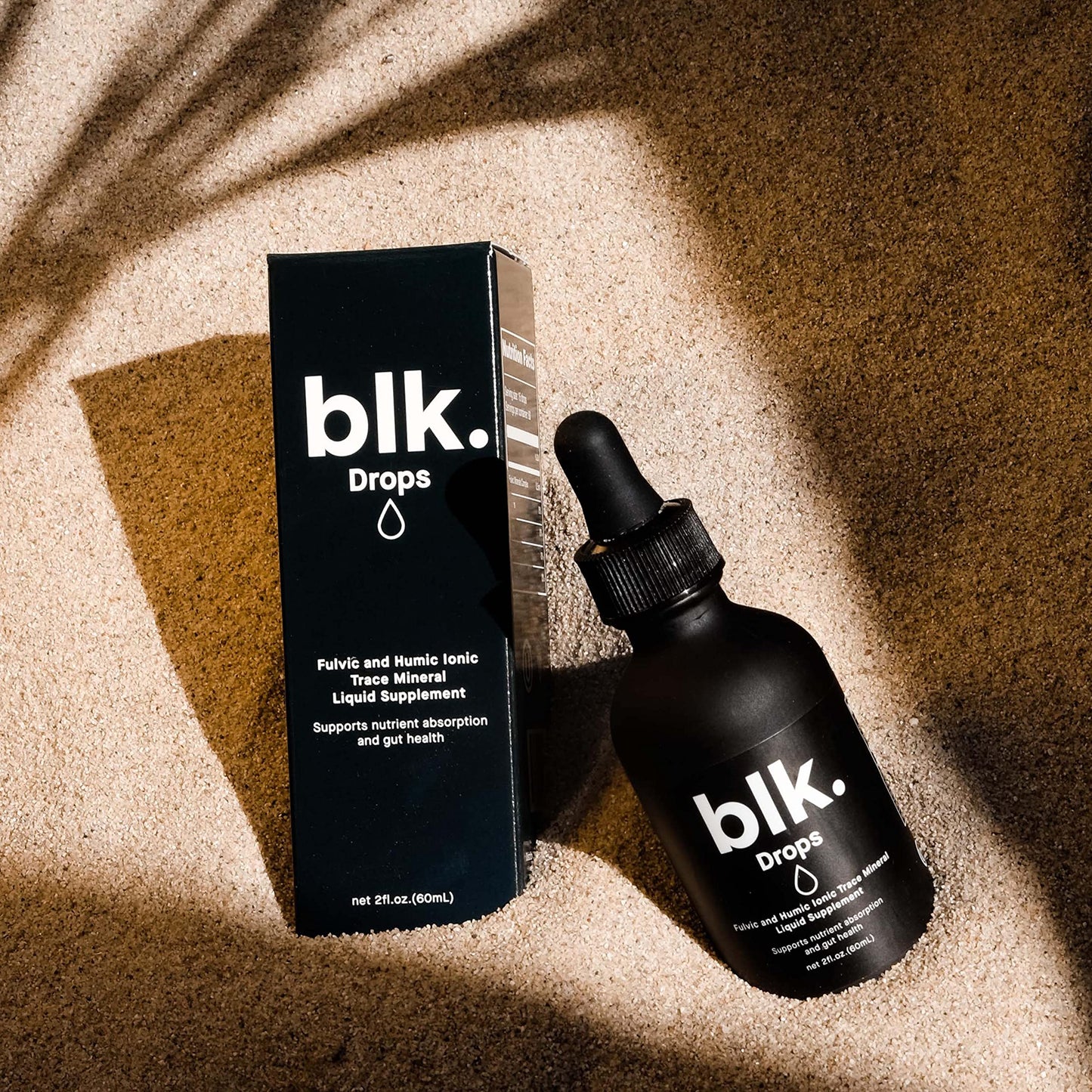 blk. PH 8+ Mineral Alkaline Water Drops – Fulvic, Amino Acids & Electrolytes (2oz)