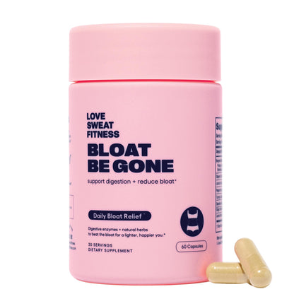 Love Sweat Fitness Bloat Be Gone – Natural Digestive Relief, Vegan, 60 Capsules