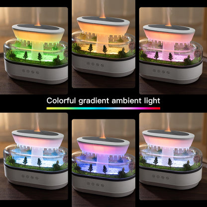 BLOIMP 250ML Essential Oil Diffuser – Rain Cloud Humidifier & Ultrasonic Drip Diffuser (White Grey)
