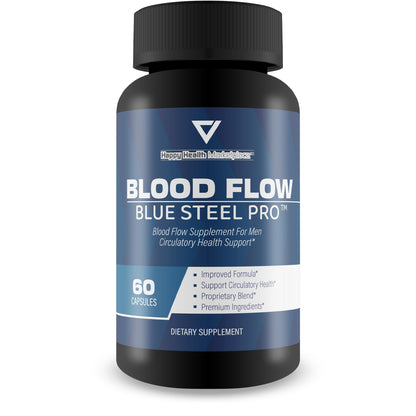 Blood Flow Blue Steel Pro – Best Blood Flow Capsules for Men | Circulation Support