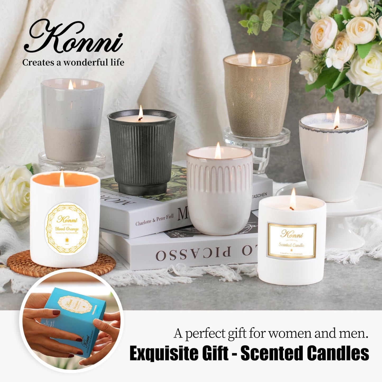 Blood Orange Scented Candle – 11oz Soy Wax Jar Candle, Non-Toxic