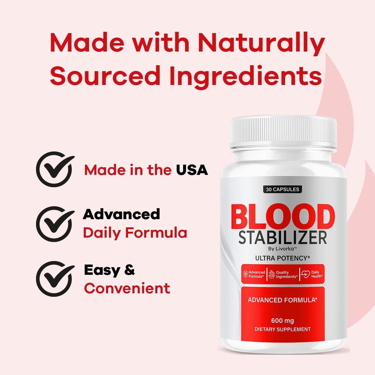 (2 Pack) Blood Stabilizer Supplement – Original Blood Stabilizer, Advanced Blood Formula, 60 Capsules