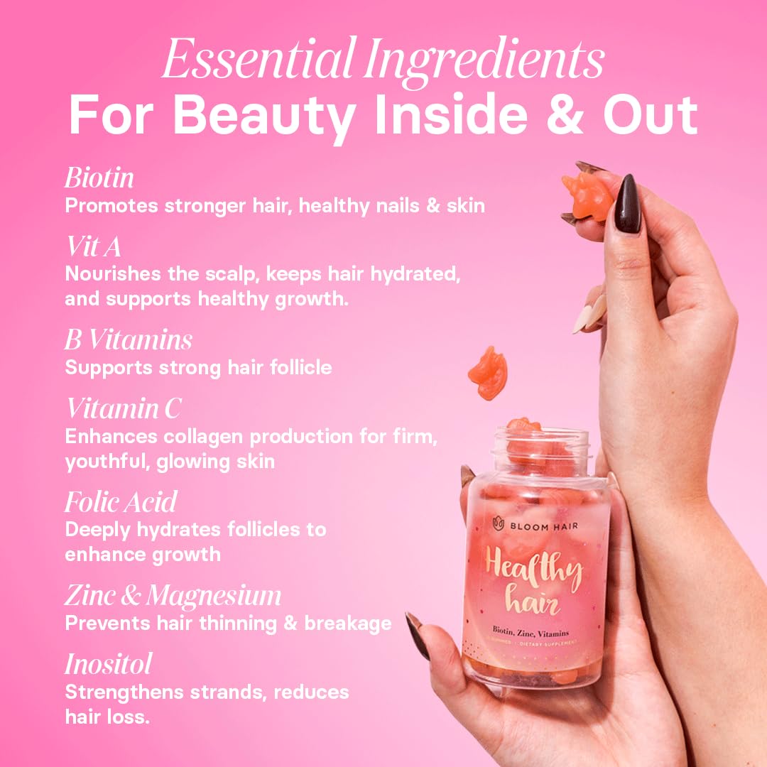 Bloom Hair Gummies – Biotin Hair Growth Vitamins for Women