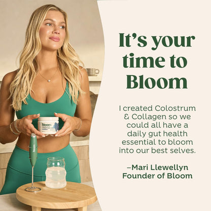Bloom Nutrition Colostrum Powder with Vitamin B-12 – Gut Health & Immunity (Strawberry, 25 Servings)