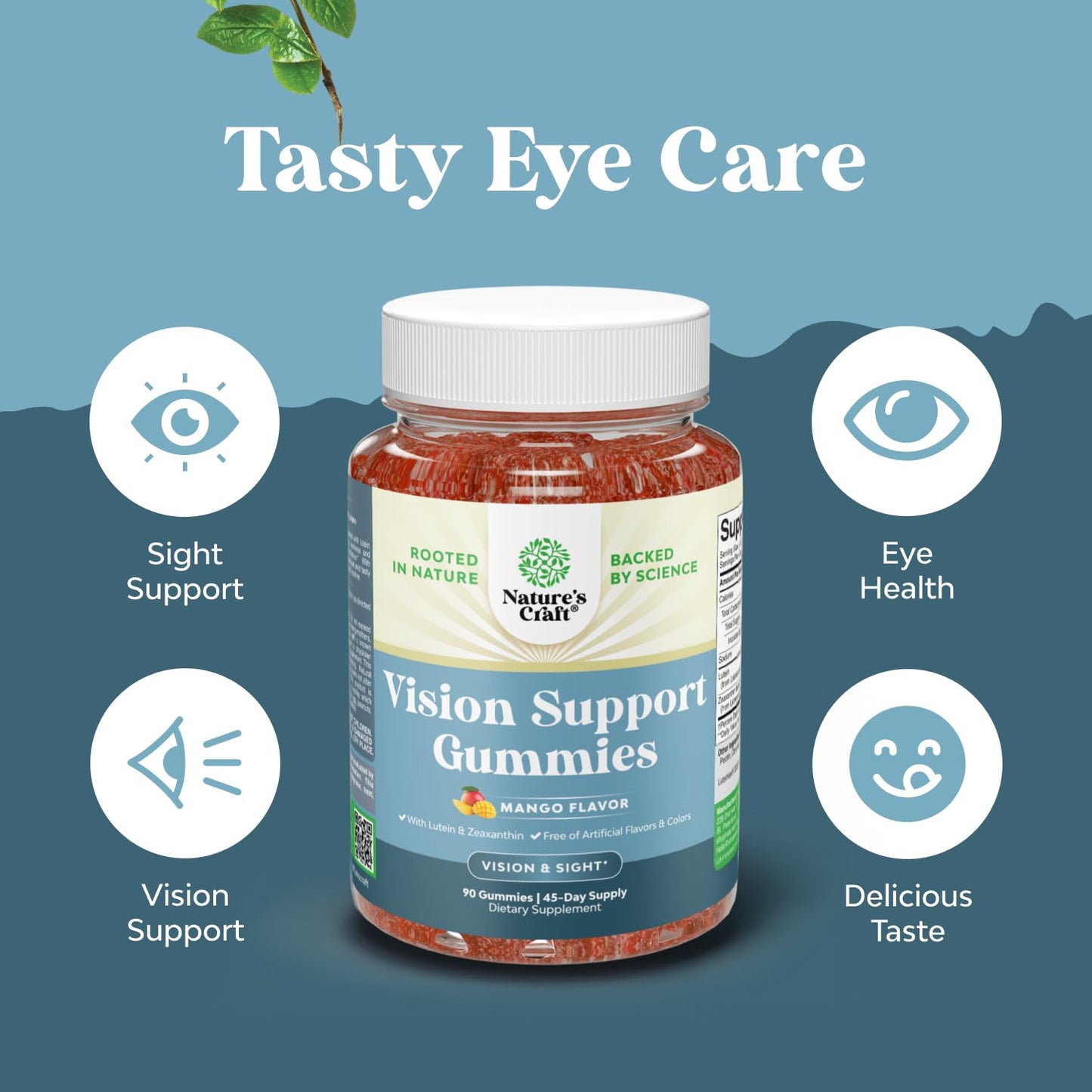 Zeaxanthin + Lutein Gummies for Adults – Vision Support & Blue Light Protection