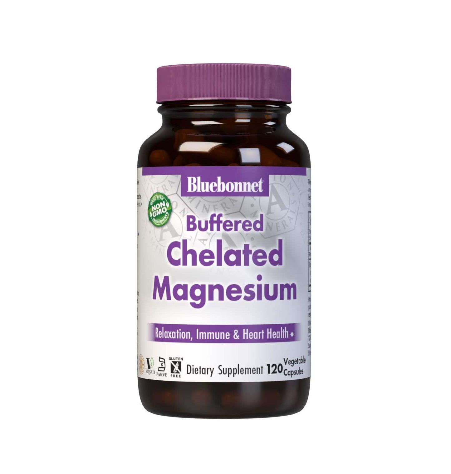 Bluebonnet Albion Buffered Chelated Magnesium 200 mg | 120 Veg Capsules