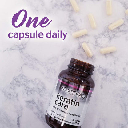 Bluebonnet Beautiful Ally Keratin Care Capsules - Hair Strength & Revitalization, 30 Veg Capsules
