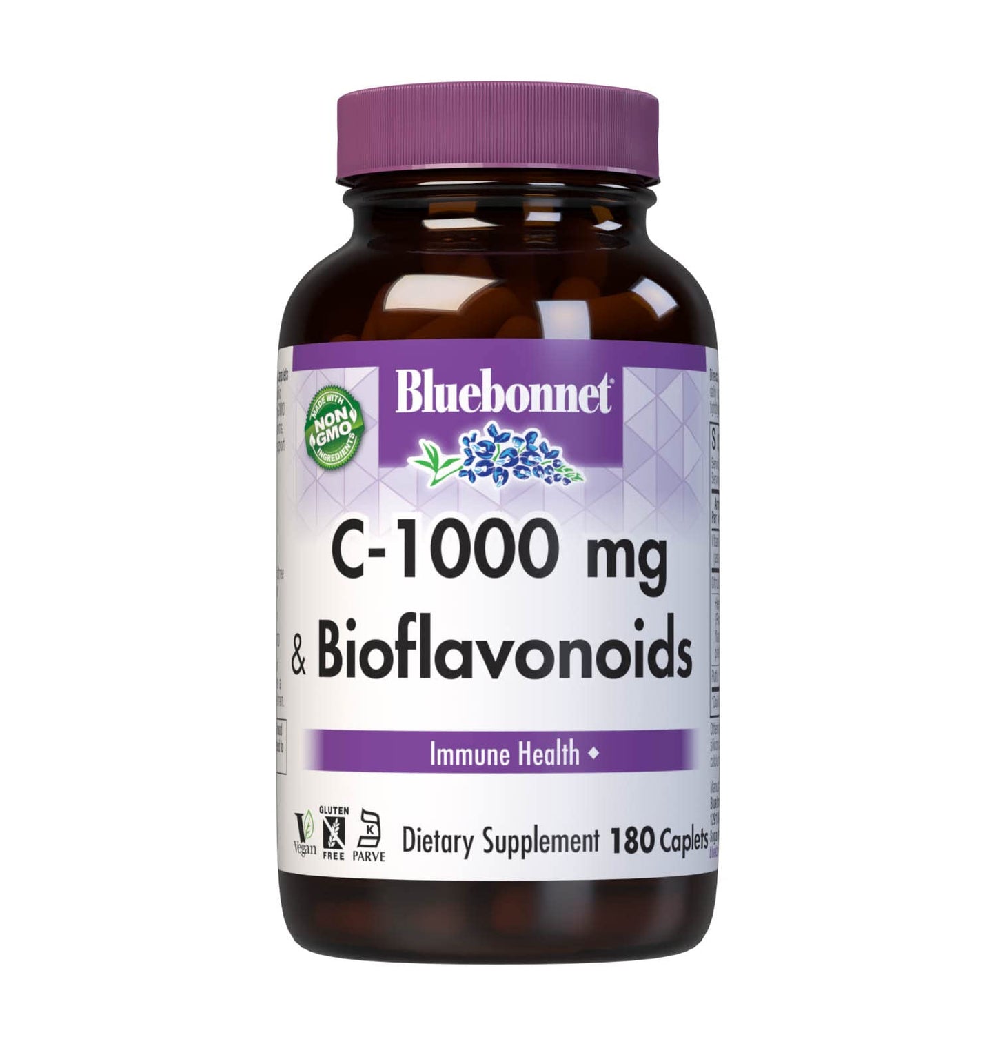 Bluebonnet Nutrition C-1000 mg Plus Bioflavonoids Caplets | Vitamin C 1000 mg with Citrus Bioflavonoids, 180 Caplets