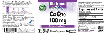 BlueBonnet CoQ-10 Vegetarian Capsules 100 mg, 90 Count | Antioxidant Support