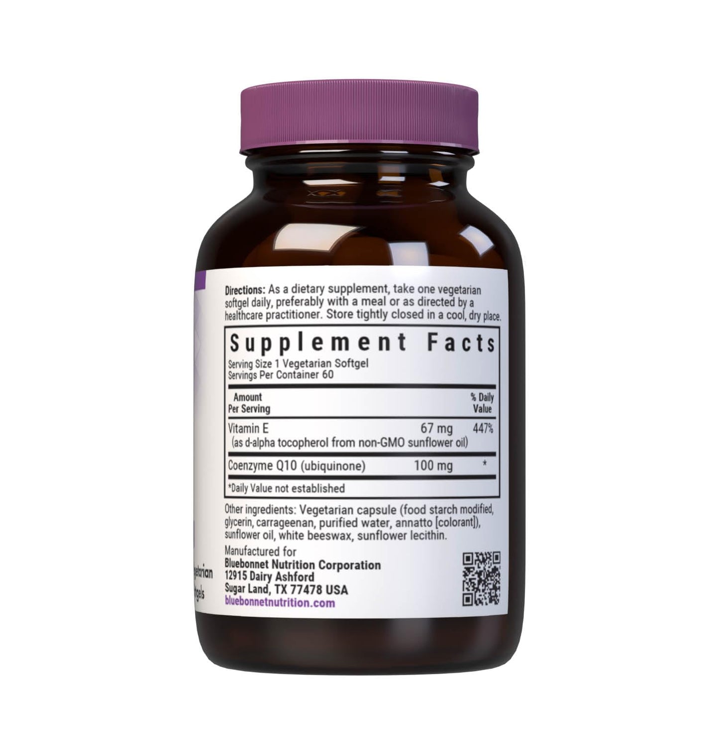 Bluebonnet CoQ-10 100 mg Vegetarian Softgels – 60 Count