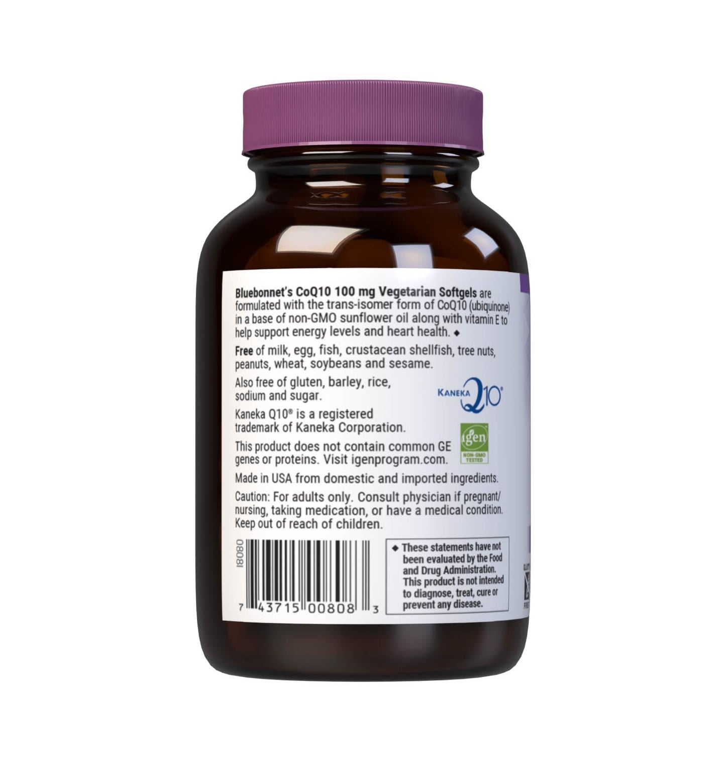 Bluebonnet CoQ-10 100 mg Vegetarian Softgels – 60 Count