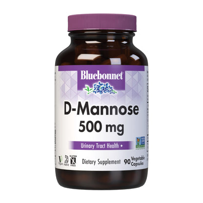 BlueBonnet D-Mannose 500 mg – Urinary Health Support (90 Veg Capsules)