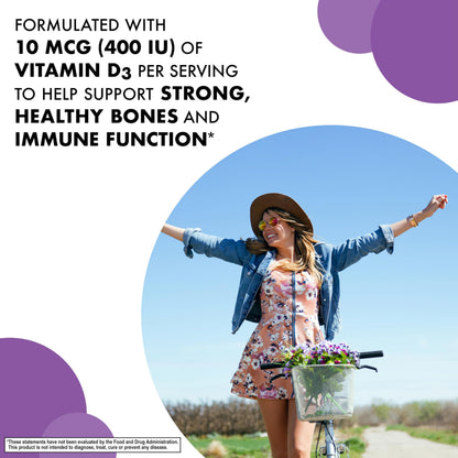 BlueBonnet EarthSweet Vitamin D3 400 IU Chewable, 90 CT – 2 Pack