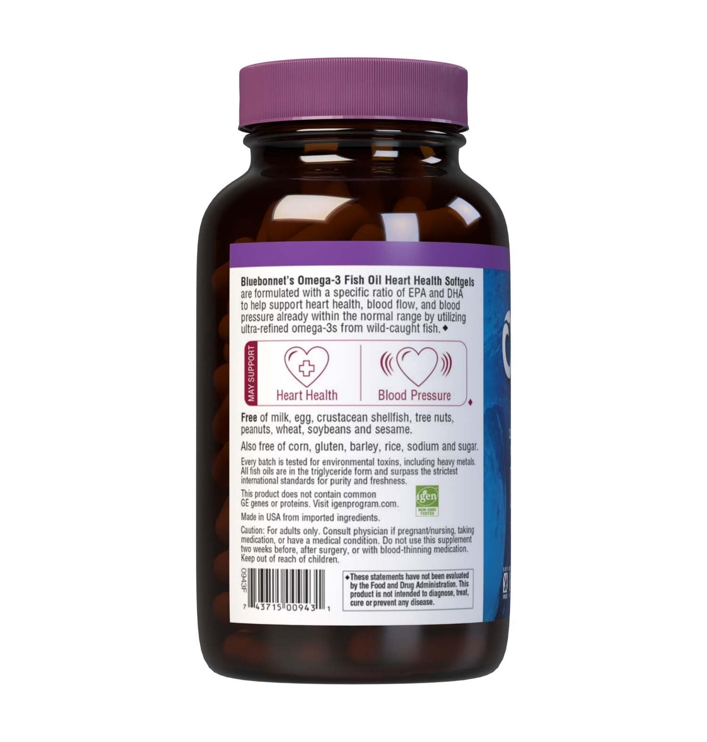 Bluebonnet EPAx Omega-3 1000 mg Heart Formula – 120 Softgels
