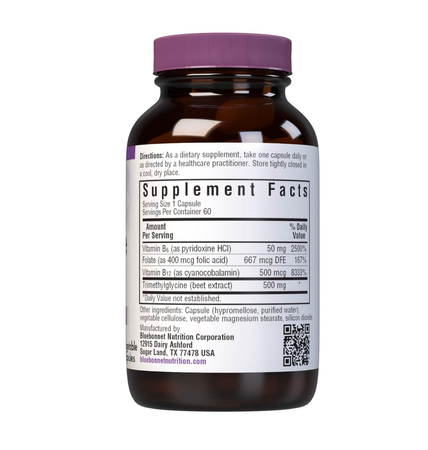 BlueBonnet Homocysteine Formula Supplement, 60 Count – Vegan & Non-GMO