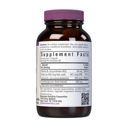 BlueBonnet Homocysteine Formula Supplement, 60 Count – Vegan & Non-GMO