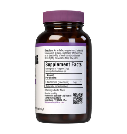 Bluebonnet Nutrition L-Glutamine Powder, 8 oz – Immune Support & Muscle Recovery