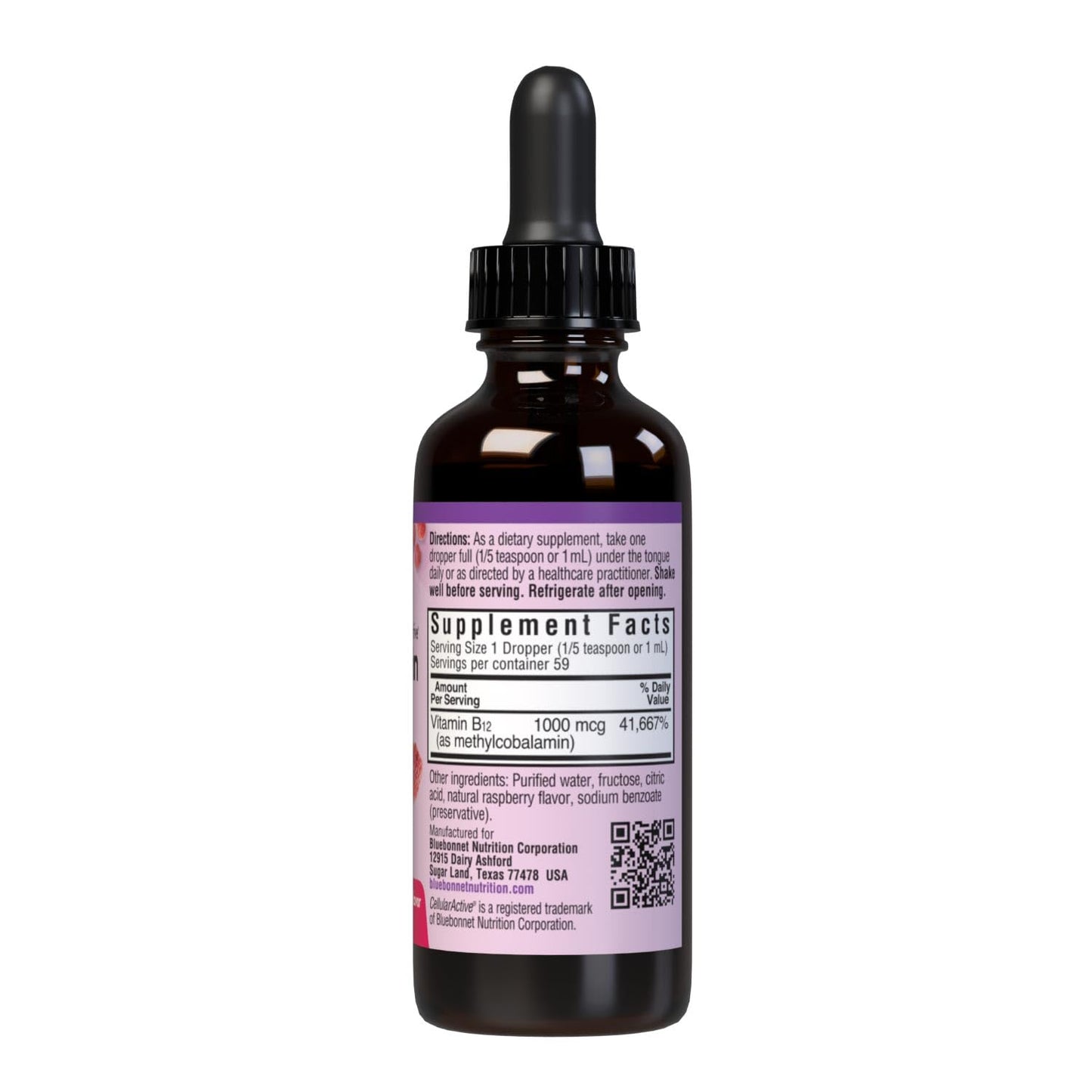 Bluebonnet Nutrition Liquid Methylcobalamin Vitamin B12 1000 mcg – 59 Servings, Vegan, 2 oz