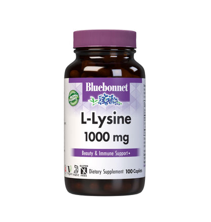 BlueBonnet L-Lysine 1000mg - Immune & Collagen Support (Non-GMO, Vegan, Gluten-Free)