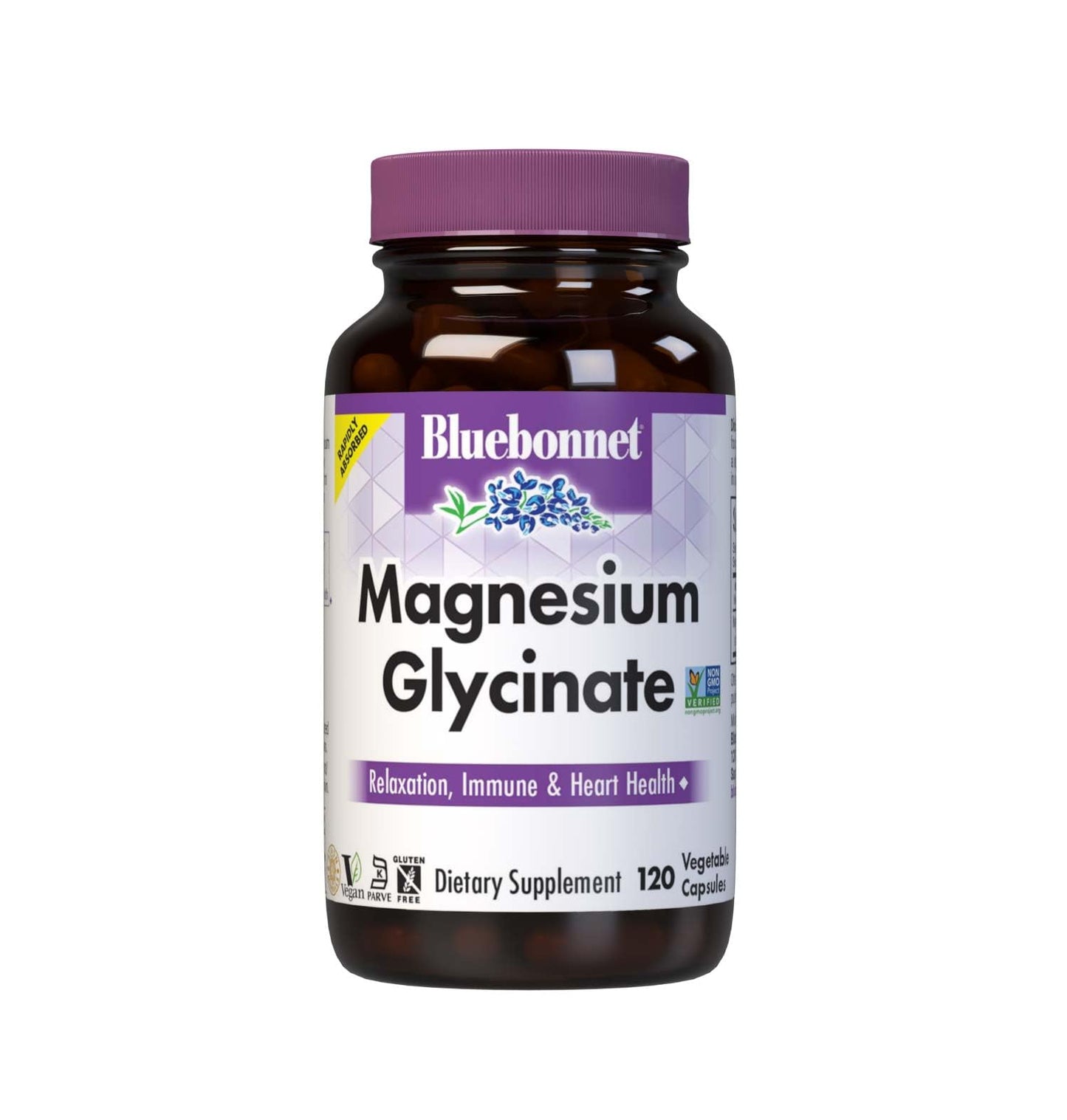 Bluebonnet Magnesium Glycinate 400mg | Maximum Absorption | 120 Veggie Capsules