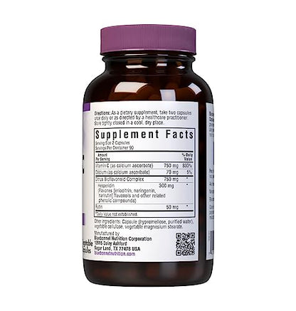 Bluebonnet Mega Bio-C Formula Vitamin C 750 mg – Immune Support, Vegetable Capsules, Non-GMO, Vegan