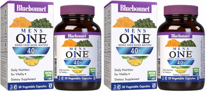 BlueBonnet Nutrition Men's ONE 40+ – Whole Food Multivitamin for Men 40+ (Pack of 2)