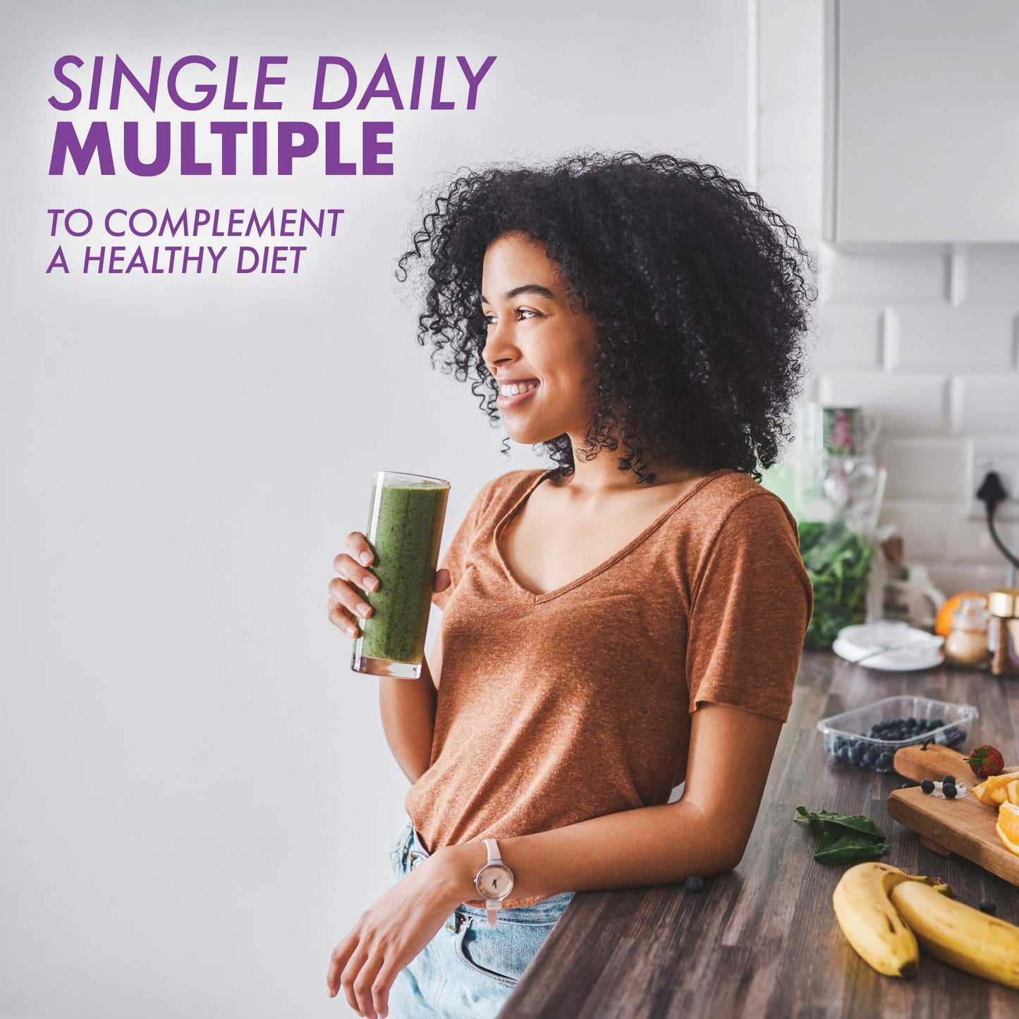 Bluebonnet Nutrition Multi One (Iron Free) Vegetable Capsules | Complete Full Spectrum Multivitamin – Gluten Free, Kosher, 90 Count