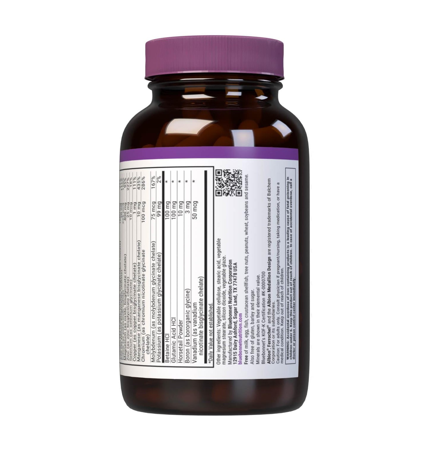 Bluebonnet Nutrition High Potency Chelated Multiminerals – Albion Chelated Minerals, Soy-Free, Gluten-Free, Non-GMO