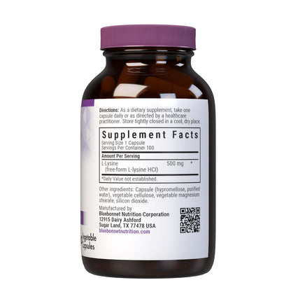 BlueBonnet Nutrition L-Lysine 500mg – Immune Support, 2-Pack, Vegan, Kosher, Soy-Free, Gluten-Free