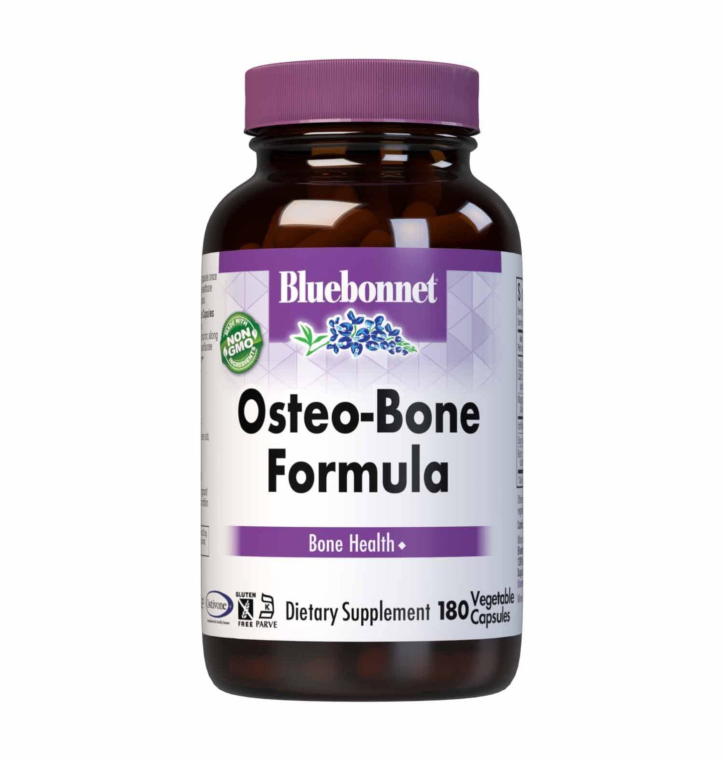 BlueBonnet Osteo-Bone Formula Vegetarian Capsules, 180 Count | Bone Health