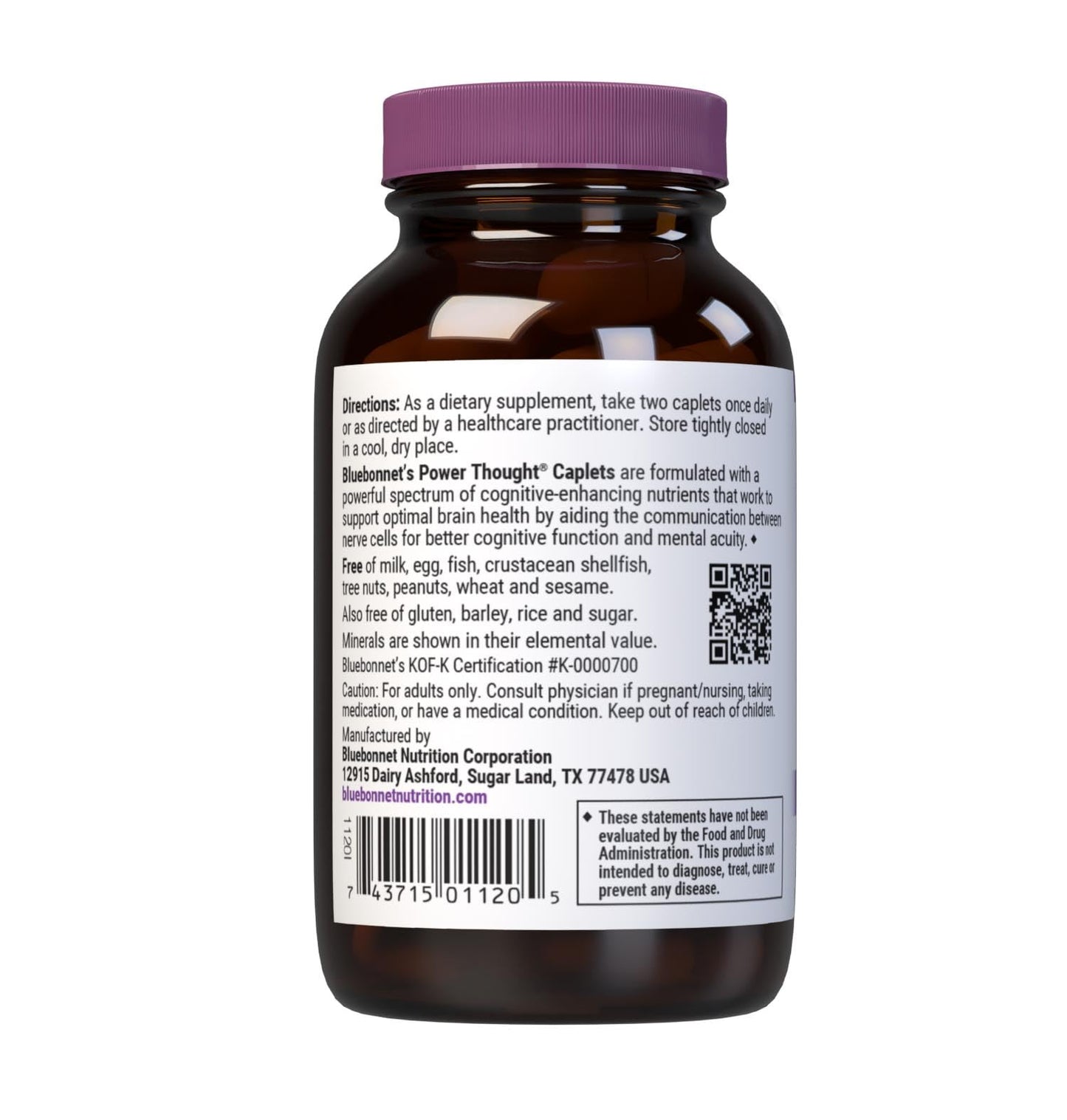 BlueBonnet Power Thought Supplement 60 Count – Cognitive Support