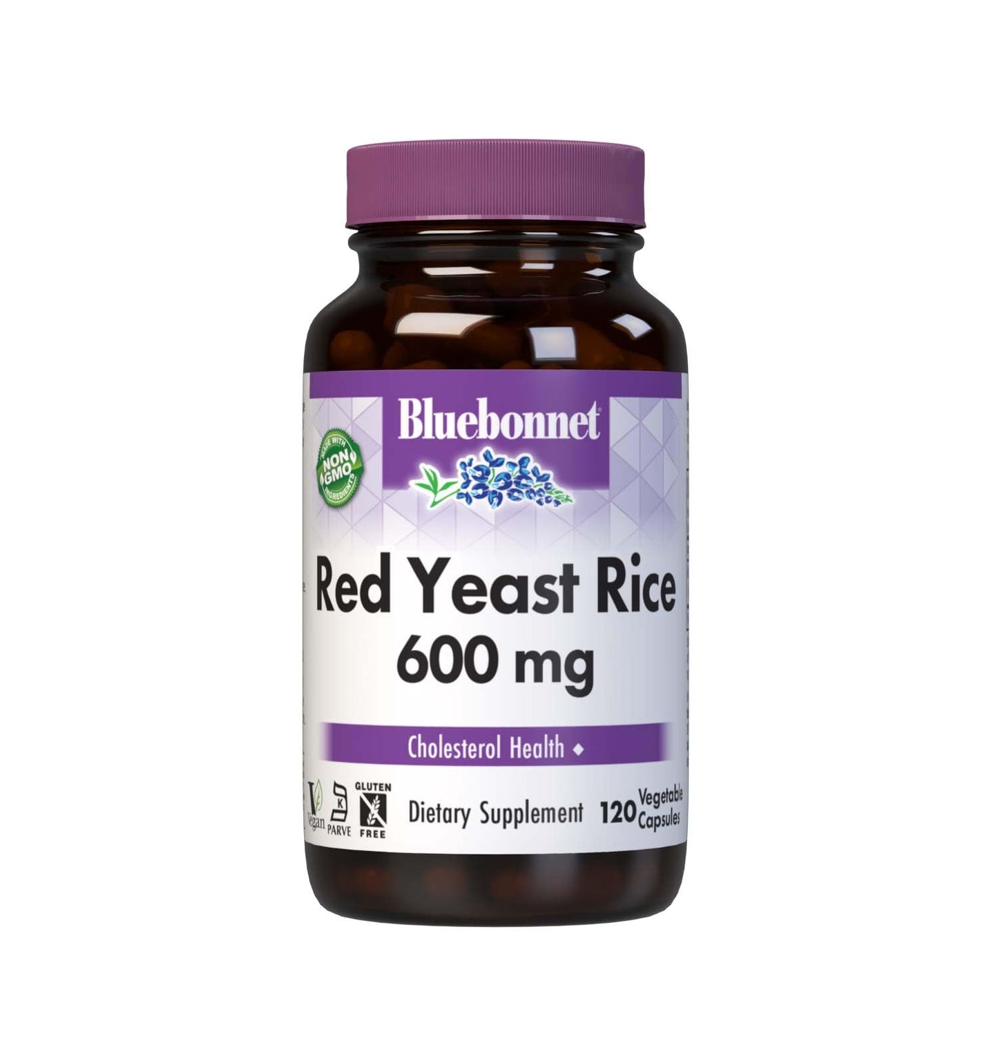Bluebonnet Red Yeast Rice 600 mg – Heart Health* | Vegan, Non-GMO | 120 Veg Capsules