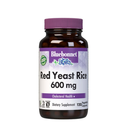 Bluebonnet Red Yeast Rice 600 mg – Heart Health* | Vegan, Non-GMO | 120 Veg Capsules