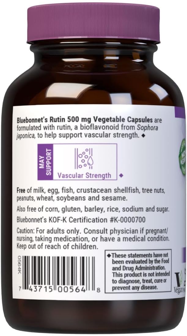 BlueBonnet Rutin 500mg - Plant-Based Antioxidant for Vascular Health