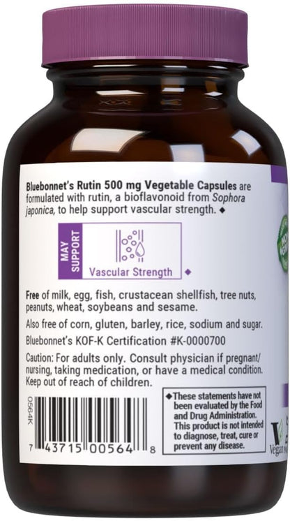BlueBonnet Rutin 500mg - Plant-Based Antioxidant for Vascular Health