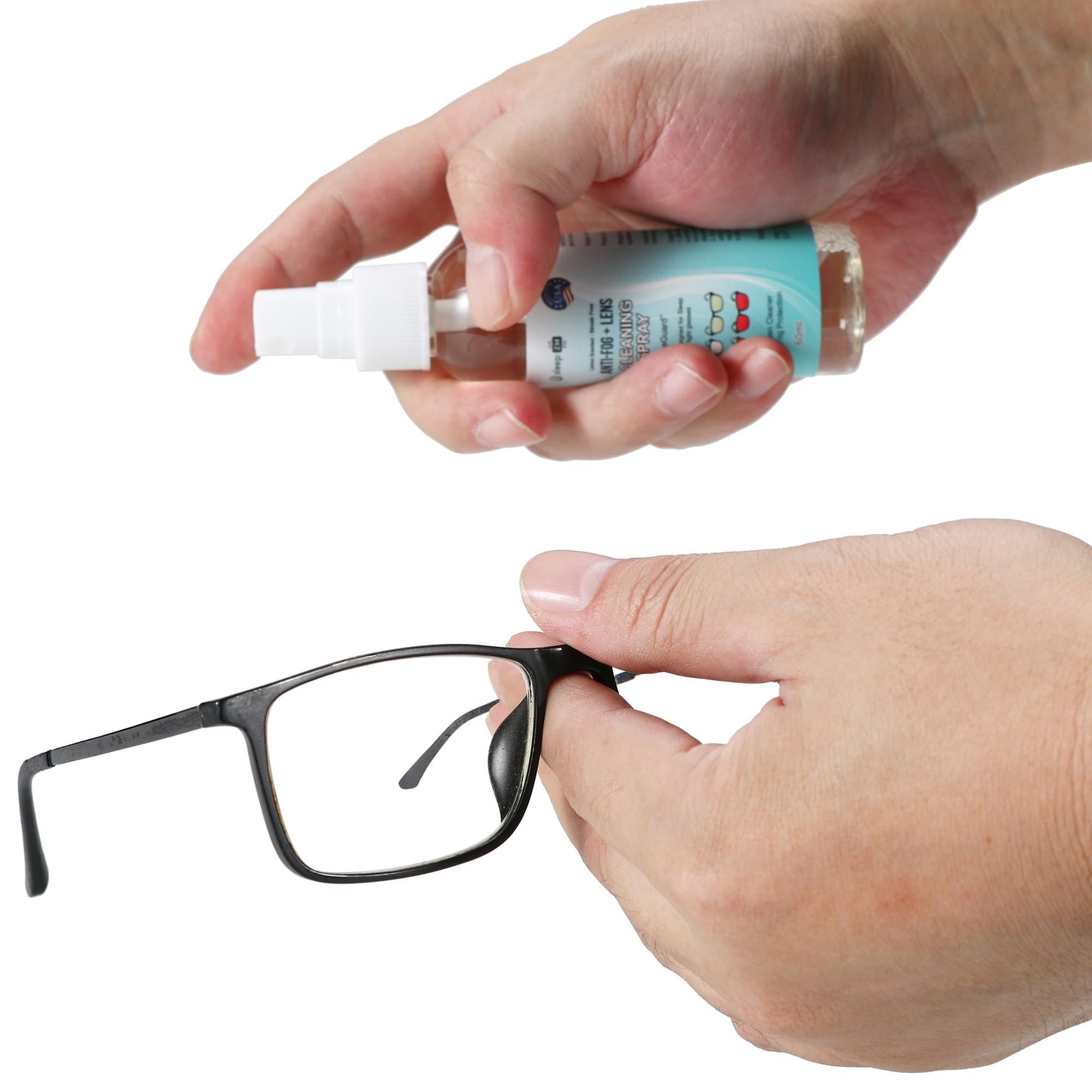 BlueGuard by Sleep ZM Lens Cleaning Spray – 60ml Anti-Fog, Alcohol-Free Glasses Cleaner for Blue Light, AR, Reading, Prescription Glasses, Sunglasses & Screens