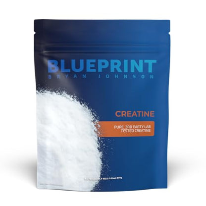 Blueprint Bryan Johnson Creatine Monohydrate Powder – Unflavored, 5g Dose, 100 Servings