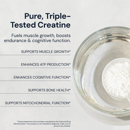Blueprint Bryan Johnson Creatine Monohydrate Powder – Unflavored, 5g Dose, 100 Servings
