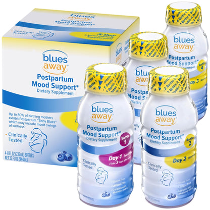 Blues Away Postpartum Mood Support Drink – 3-Day Shake Kit (4 Bottles)