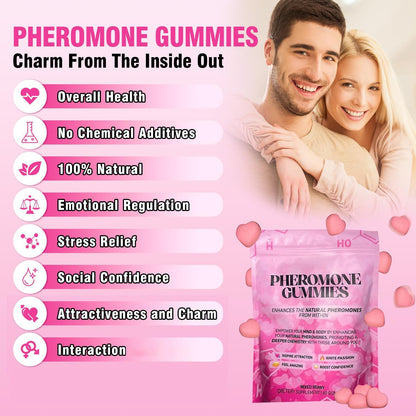 Boasi Pheromone Gummies for Women with Slippery Elm | Enhance Charm