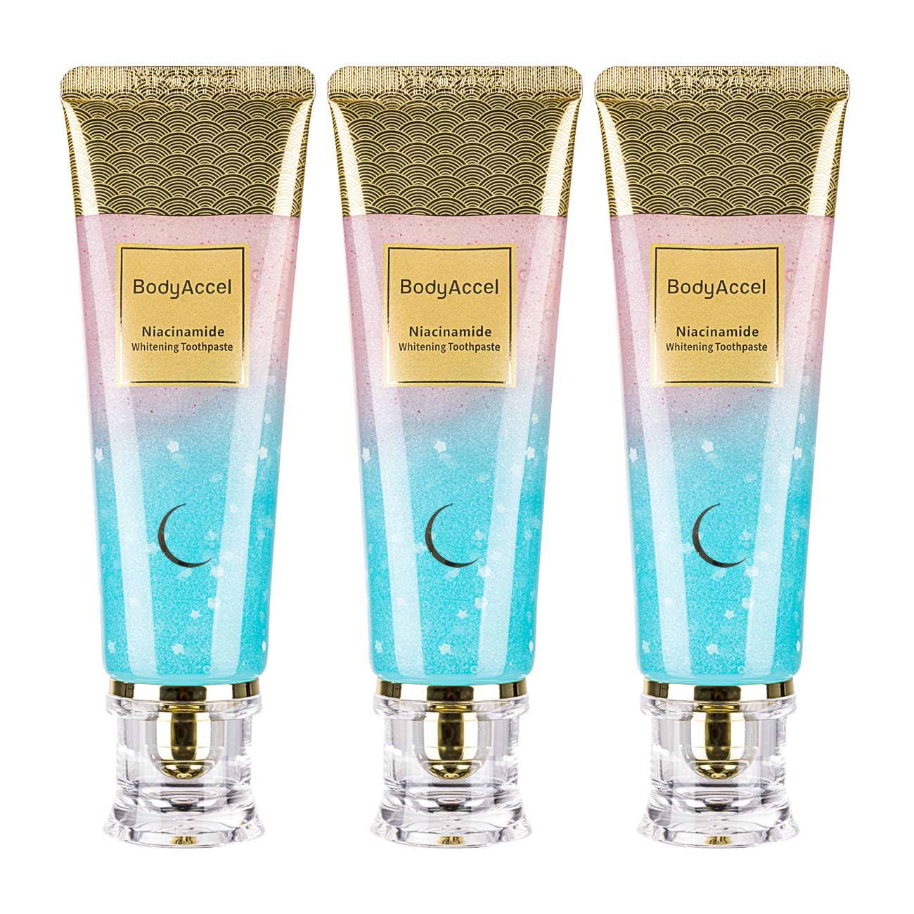 BodyAccel Niacinamide Whitening Toothpaste – Natural Whitening (3-Pack)