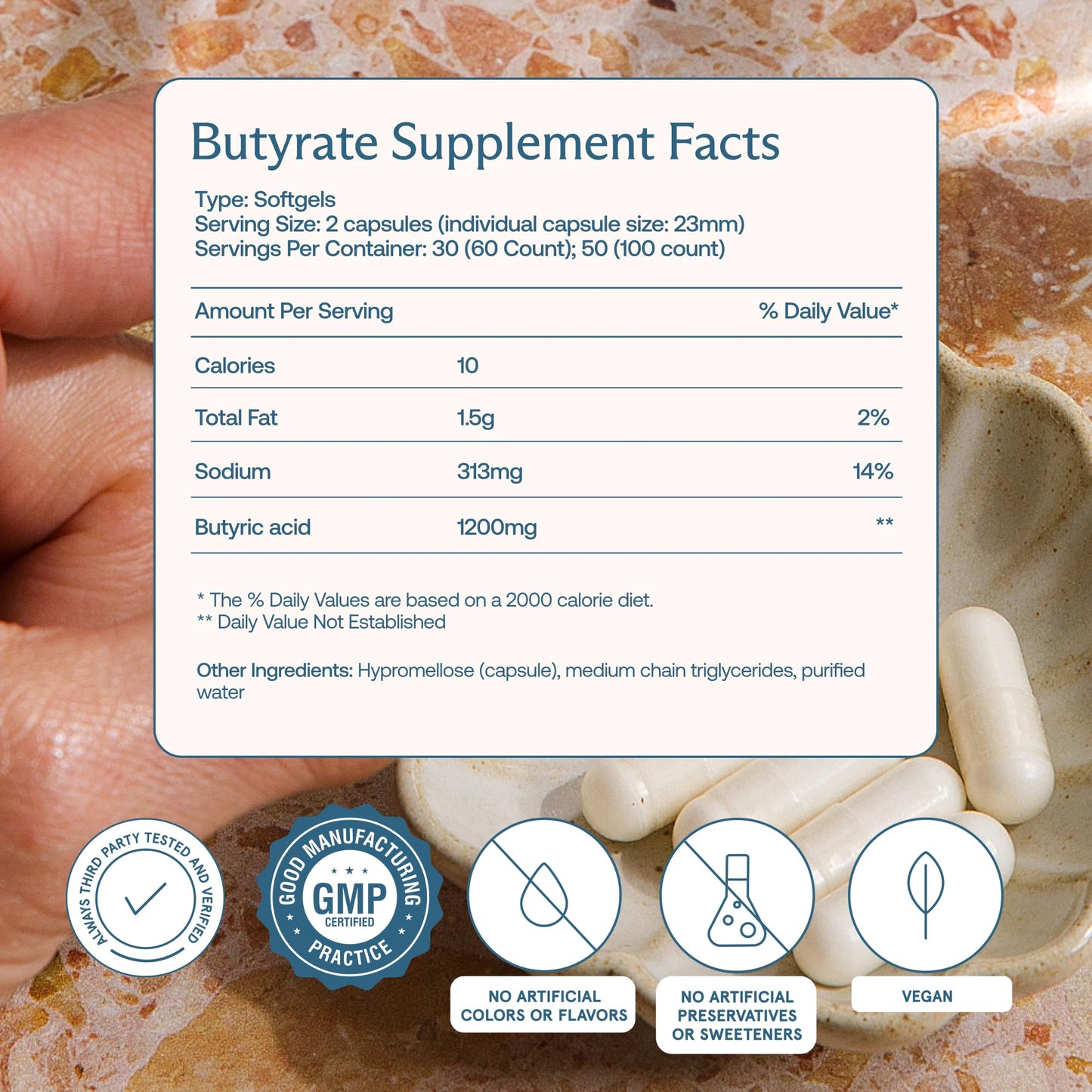 BodyBio Butyrate Postbiotic for Gut Health | Digestive Support & Leaky Gut Repair