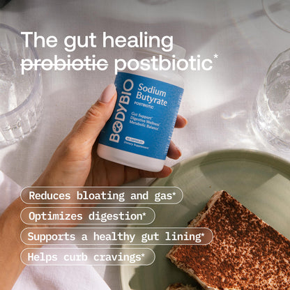 BodyBio Butyrate Postbiotic for Gut Health | Digestive Support & Leaky Gut Repair