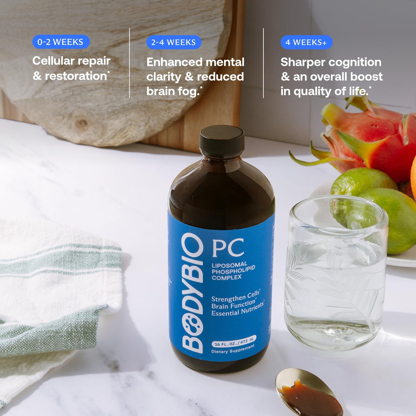 BodyBio PC – Phosphatidylcholine for Brain Health, Focus & Gentle Daily Detox